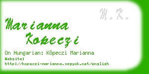 marianna kopeczi business card