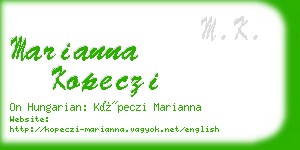 marianna kopeczi business card